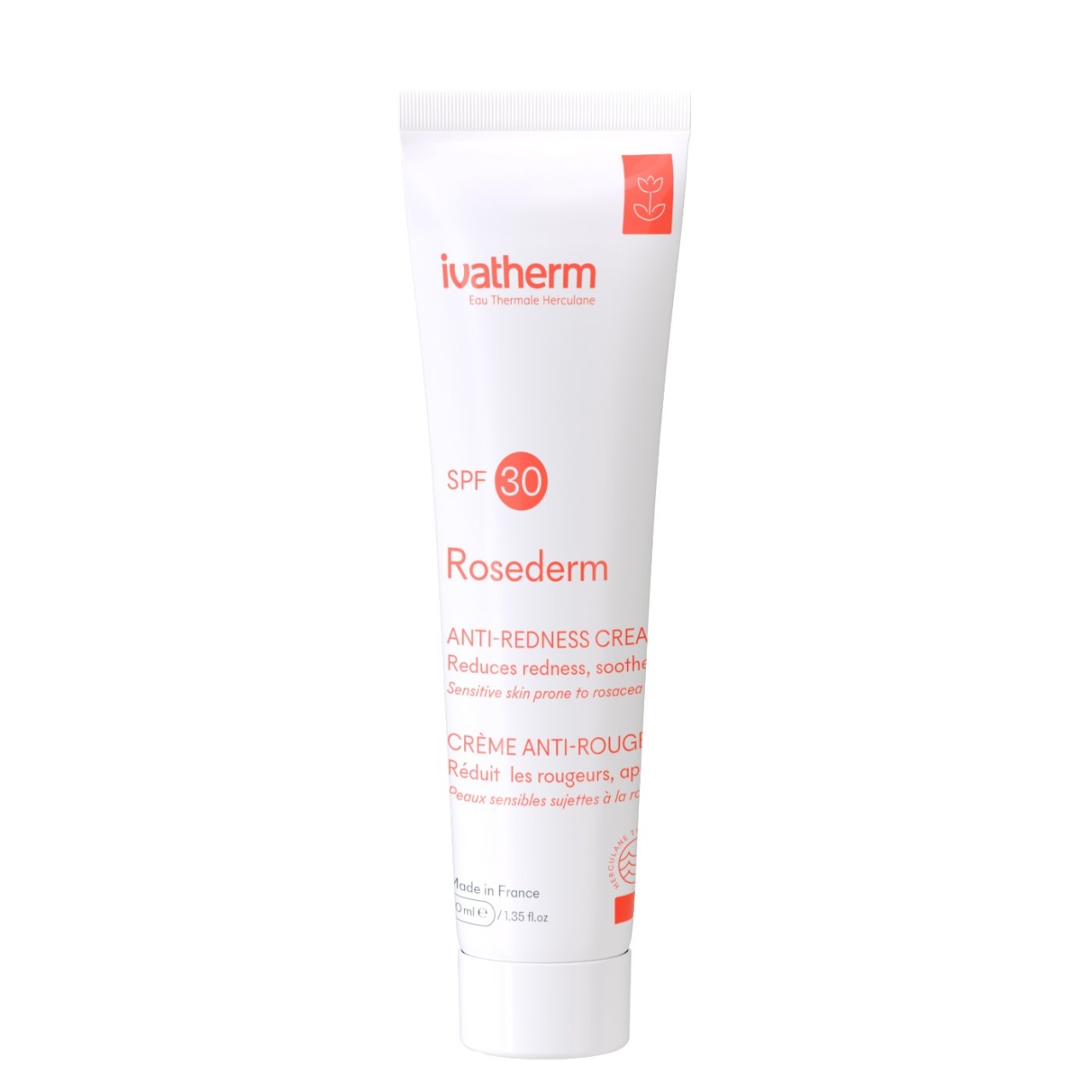 Crema pentru piele sensibila cuperozica Rosederm, SPF 30, 40 ml, Ivatherm