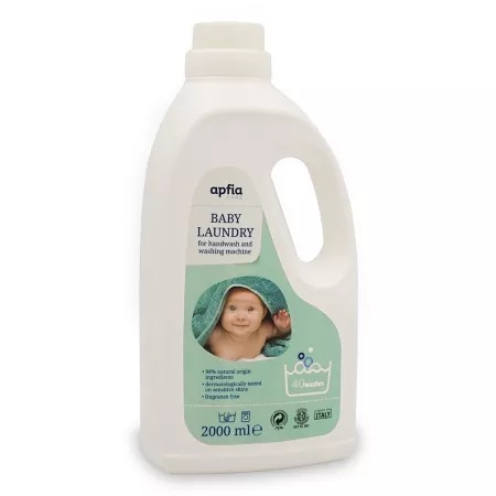 Detergent de rufe lichid Natural Sensitive, 40 spălări, 2 litri, Apfia Care