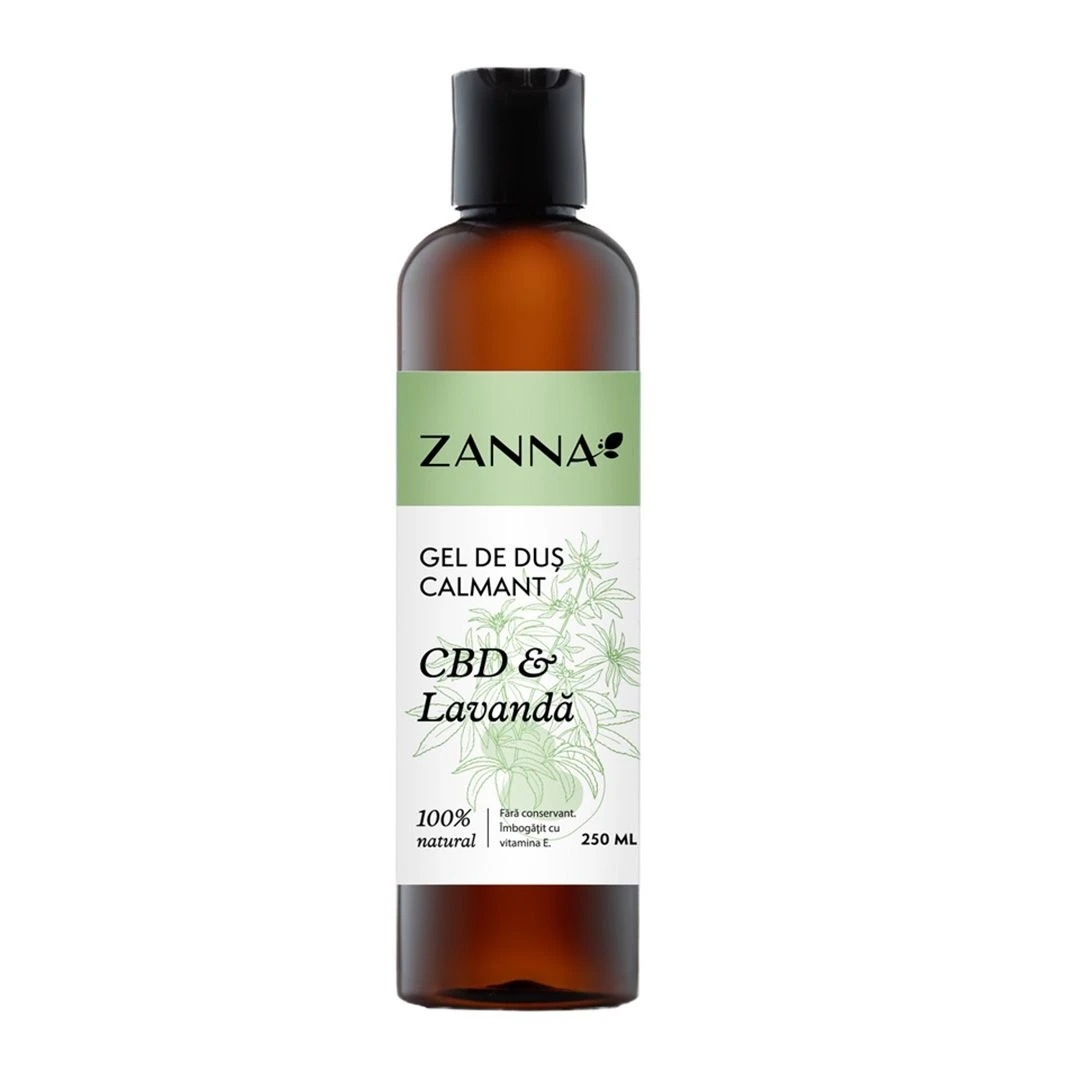 Gel de dus calamnt cu ulei CBD si lavanda, 250 ml, Zanna