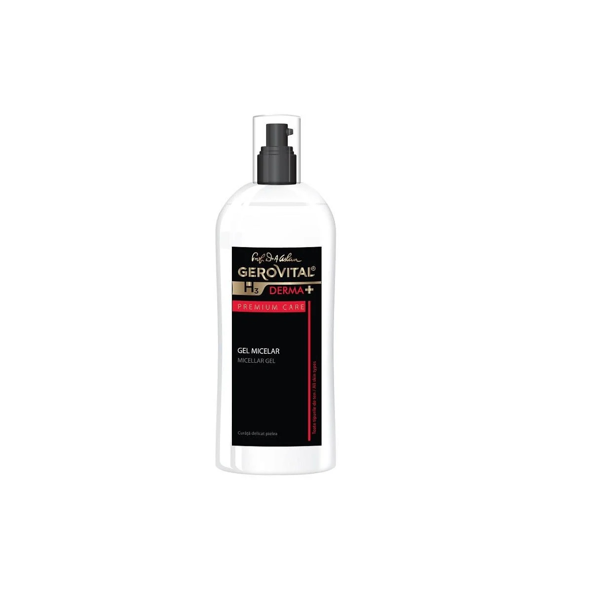 Gel micelar H3 Derma+ Premium Care, 150 ml, Gerovital 475