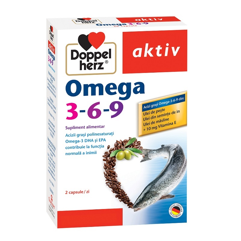 Omega 3-6-9 Aktiv, 30 capsule, Doppelherz