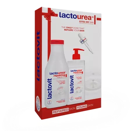 Pachet Gel de duș 600 ml + Lapte de corp 400 ml Lactourea, Lactovit