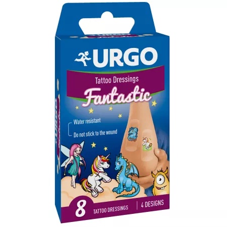 Plasturi pentru copii Fantastic Tattoo, 8 bucati, Urgo