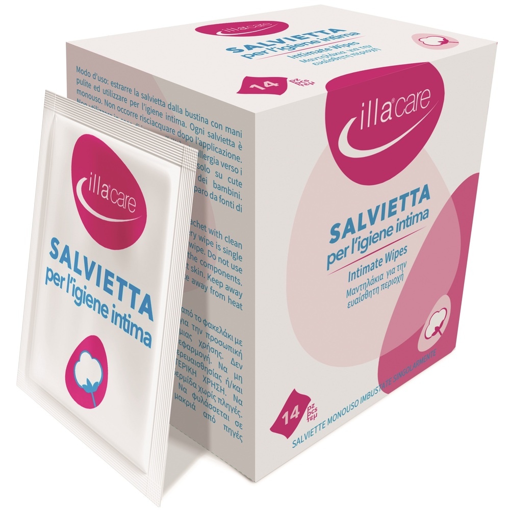 Servetele intime bumbac, 14 bucati, Illa Care