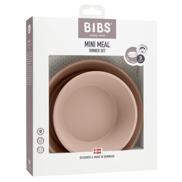 Set farfurii pentru diversificare și hrănire, culoare Blush, Bibs