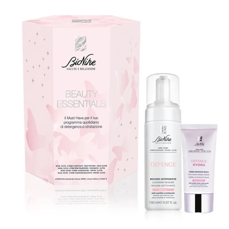 Spuma demachianta 150 ml + crema hidratanta grasa 50 ml, Gift Box Defence Beauty Esential, Bionike