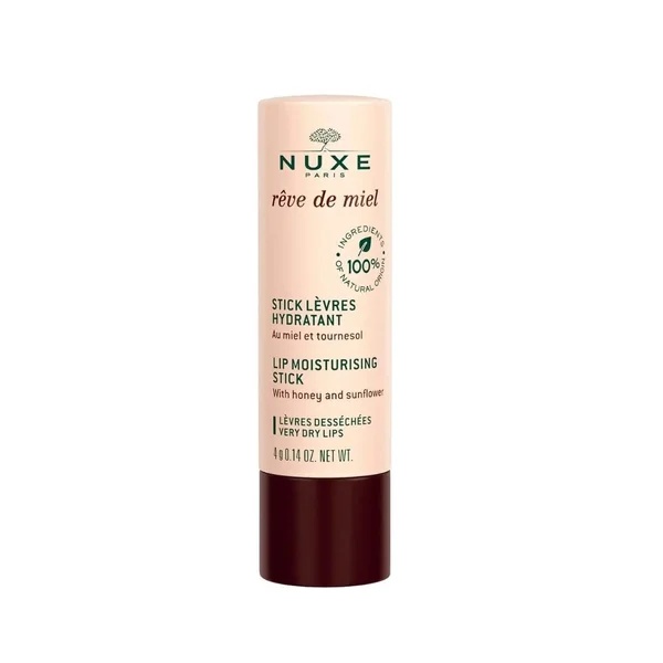 Balsam de buze stick pentru buze foarte uscate Reve de Miel, 4g, NUXE