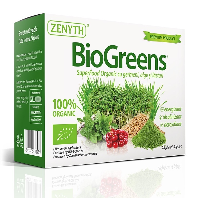 BioGreens, 28 plicuri, Zenyth
