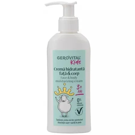 Crema hidratanta pentru fata si corp, 150ml, 7550, Gerovital Kids