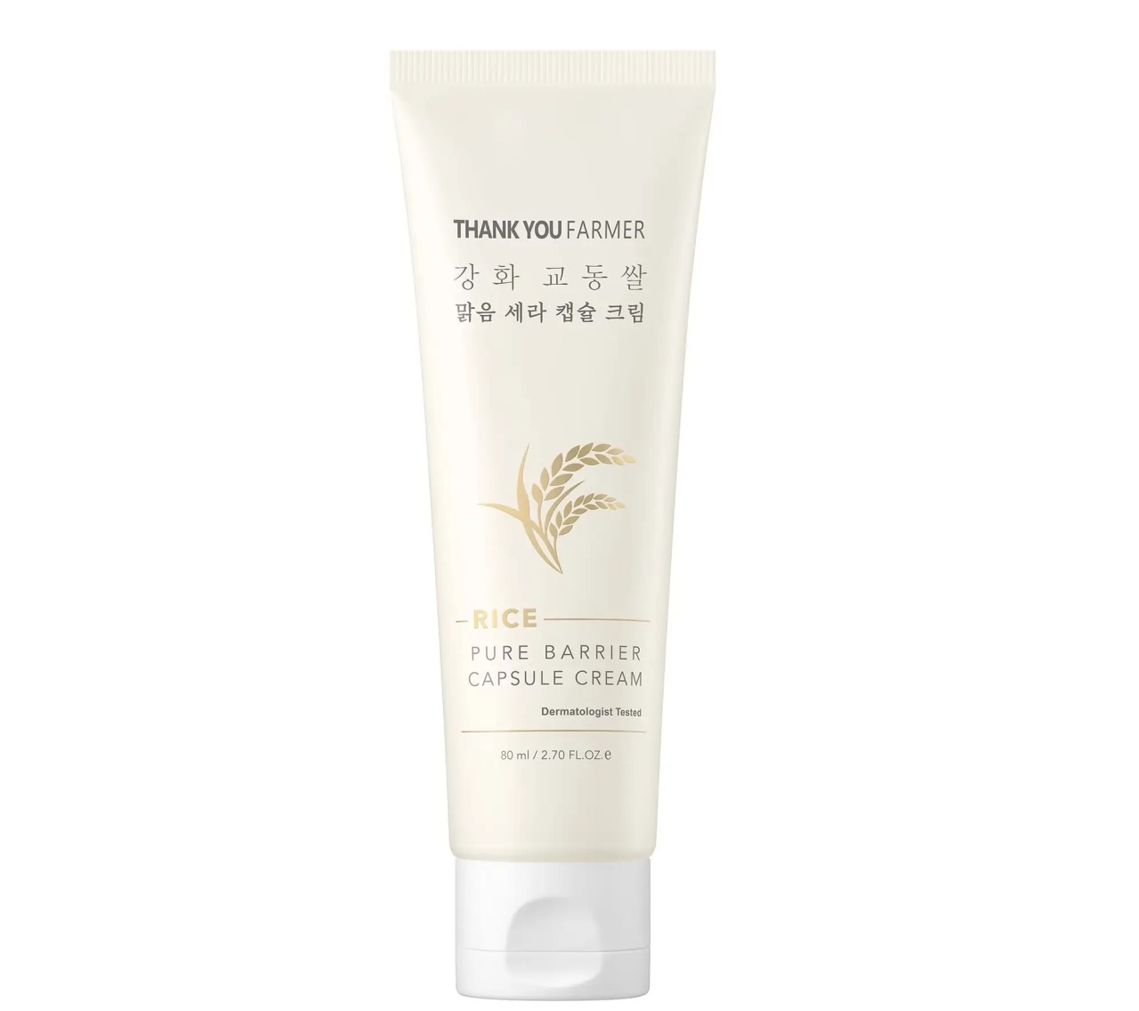 Crema reparatoare cu ceramide, Rice Pure Barrier Capsule Cream, 80 ml, Thank You Farmer
