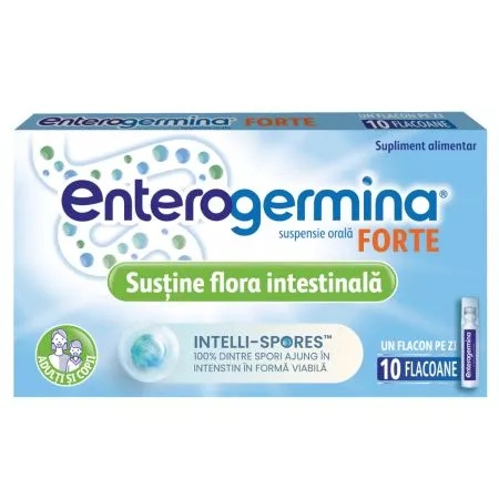 Enterogermina Forte suspensie orala, 10 flacoane, Opella