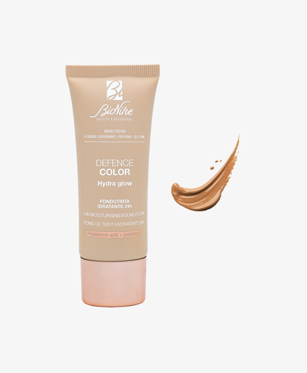 Fond de ten hidratant Hydra Glow Defence Color 106 Canelle tub 30 ml, BioNike