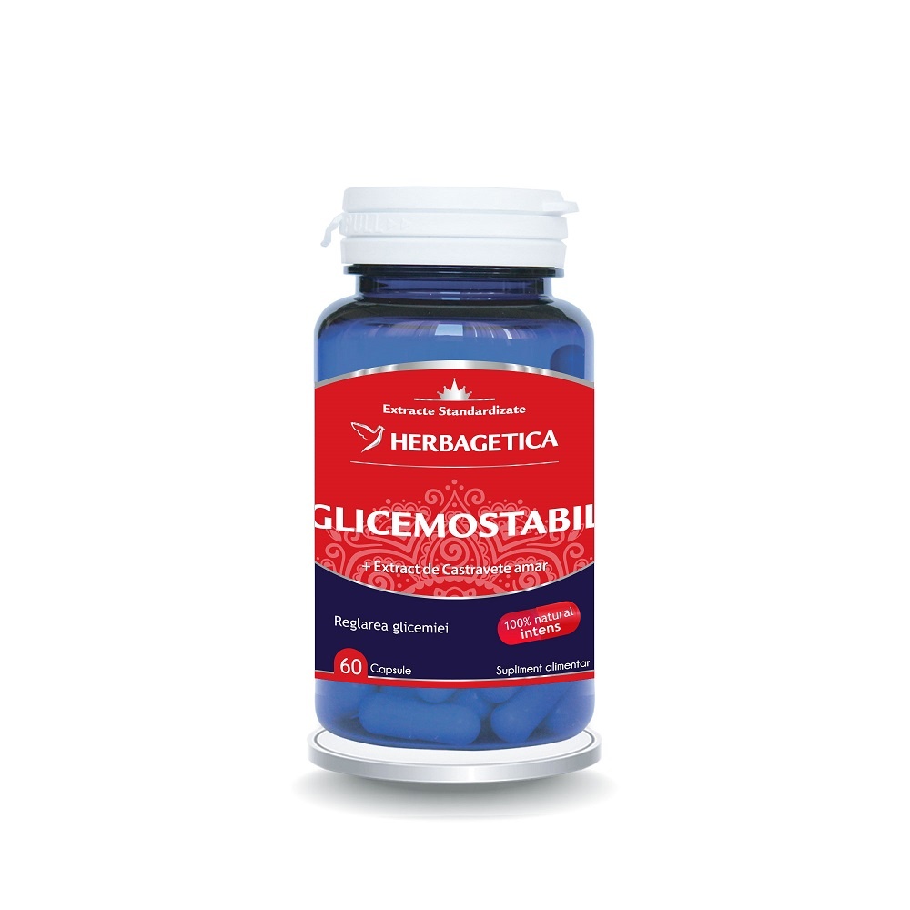 Glicemostabil, 60 capsule, Herbagetica