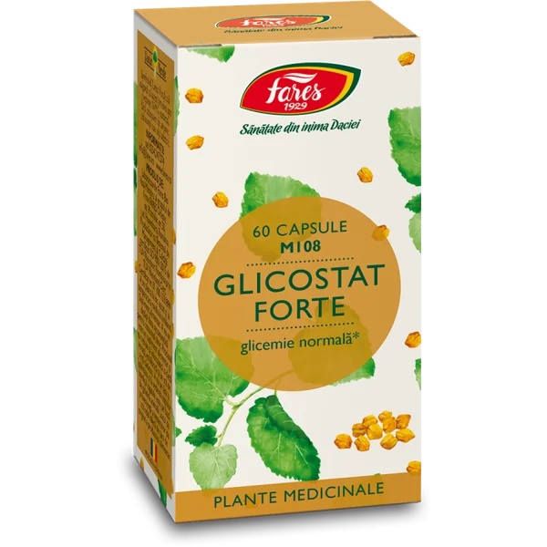 Glicostat Forte M108, 60 capsule, Fares