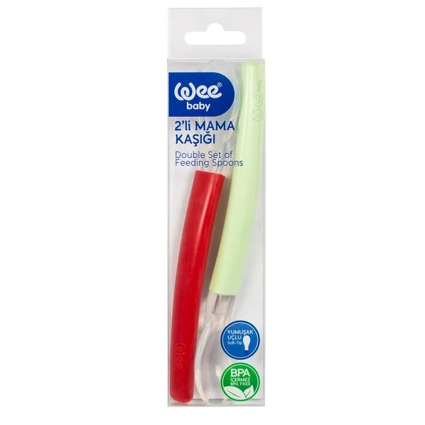 Lingurite de silicon pentru bebelusi 122, 2 bucati, Wee Baby