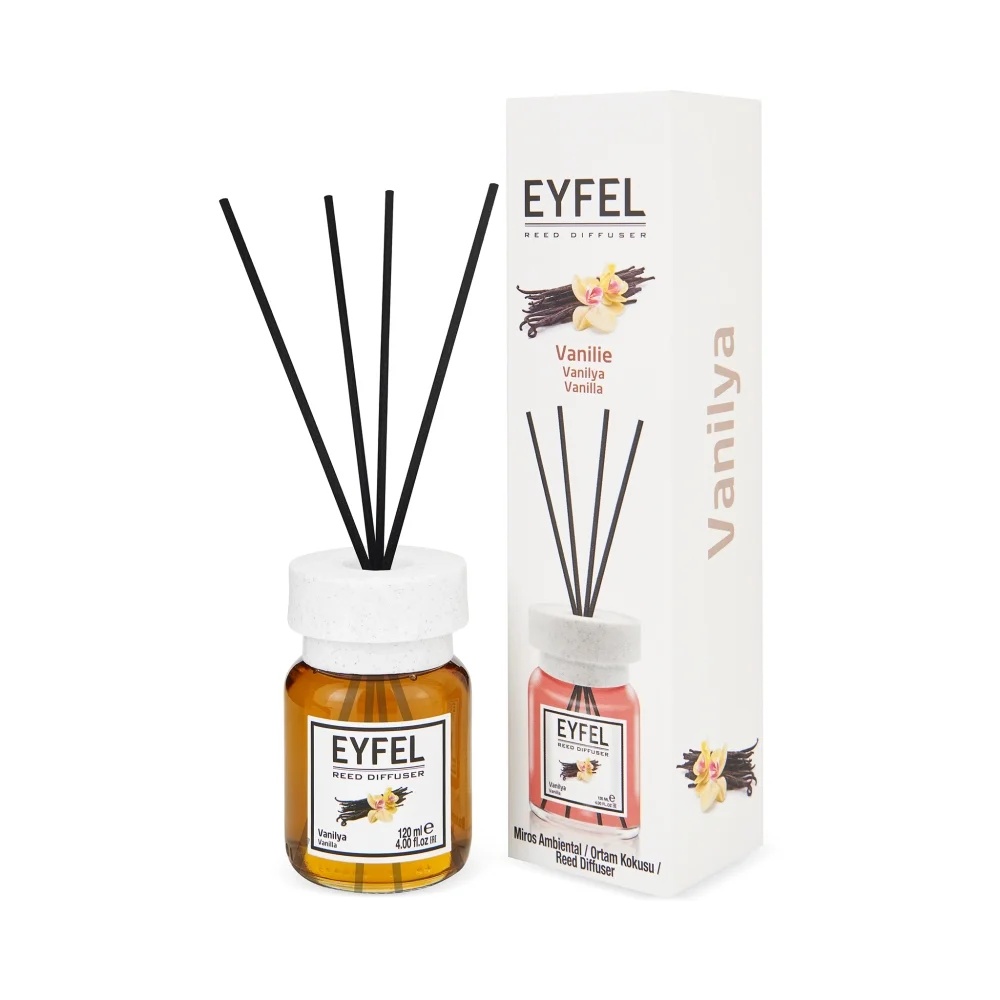 Odorizant de camera cu bete aroma de vanilie, 120 ml, Eyfel