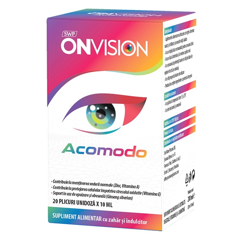 Onvision Acomodo, 10ml, 20 plicuri, Sun Wave Pharma
