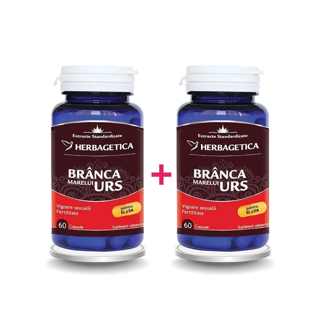 Pachet Branca Marelui Urs, 60+60 comprimate, Herbagetica