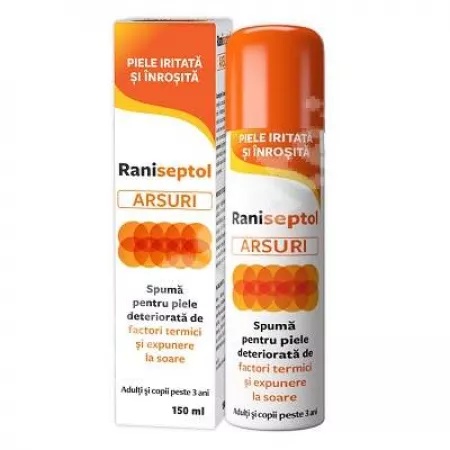 Raniseptol Arsuri spumă, 150 ml, Zdrovit