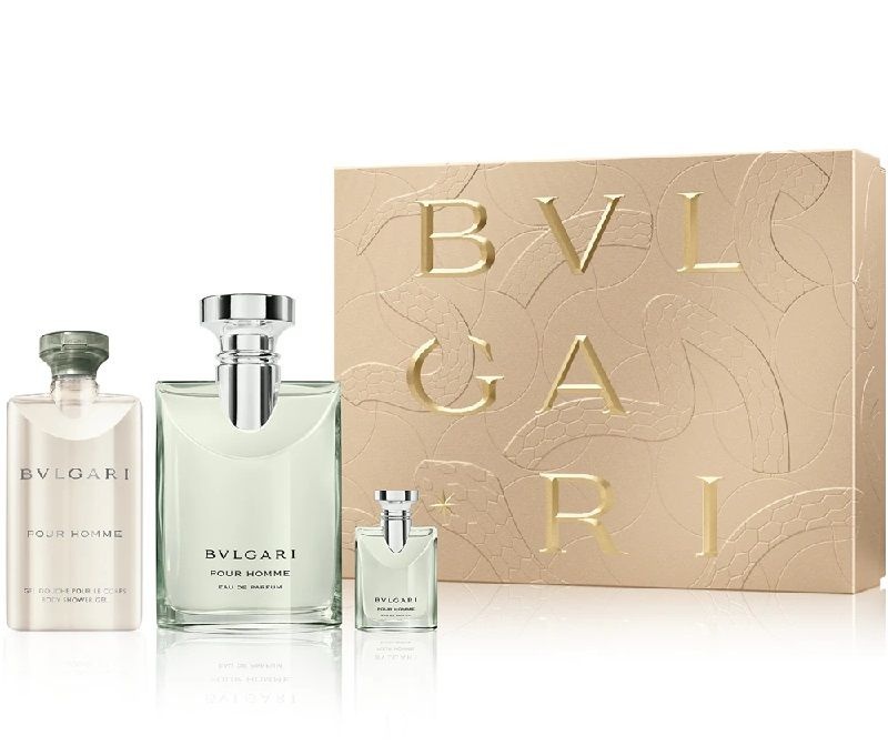 Set Pour Homme: Apa de parfum 100 ml + Apa de parfum 5 ml + gel de dus 75 ml, Bvlgari