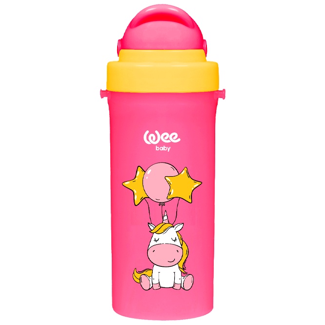 Cana colorata cu pai 6+ luni, 240ml cod 896, Wee Baby