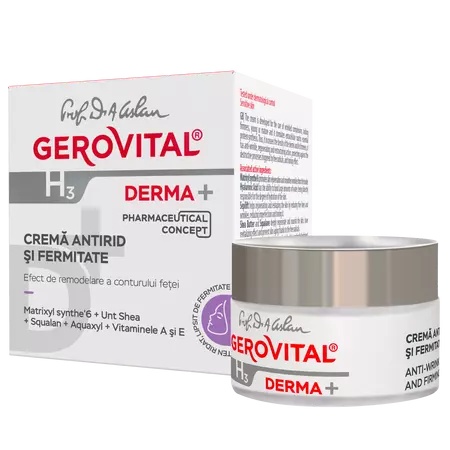 Crema antirid si fermitate H3 Derma+, 50ml, 389, Gerovital