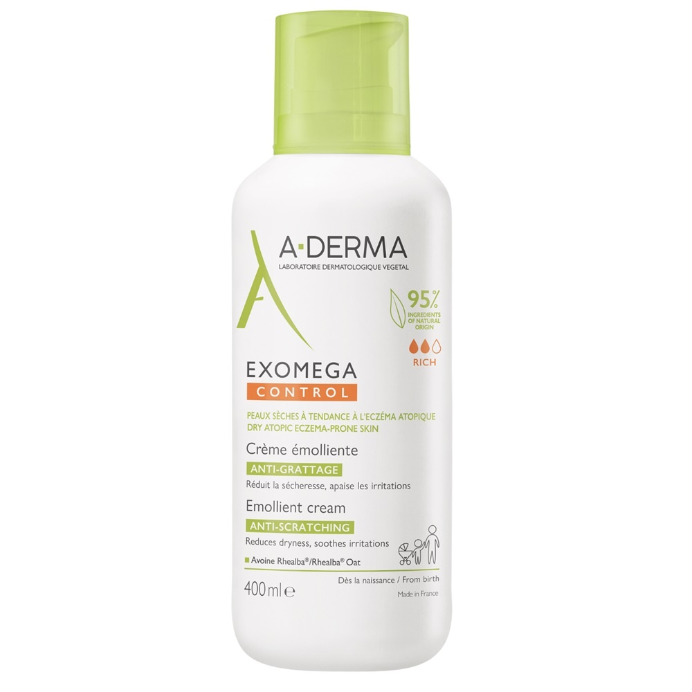 Crema emolienta Exomega Control, 400ml, A-derma