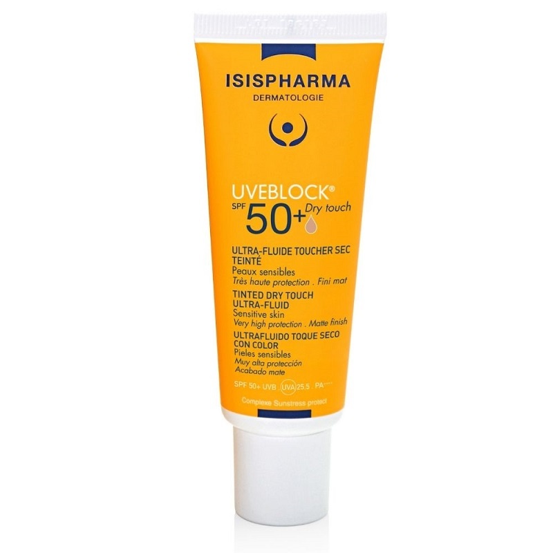 Fluid protector nuantator medium Uveblock Dry Touch SPF50, 40ml, Isis Pharma