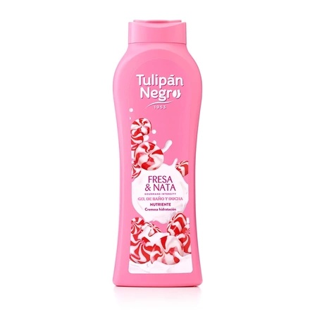 Gel de dus Fresa y Nata, 650 ml, Tulipan Negro