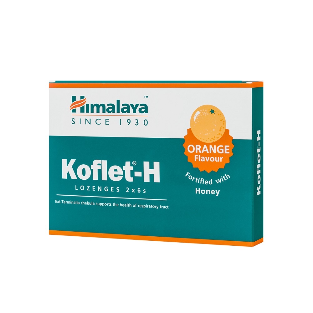 Koflet-H portocale, 12 comprimate, Himalaya