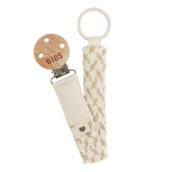 Lantisor clip pentru suzeta, Ivory - Vanilla, Bibs 9401110