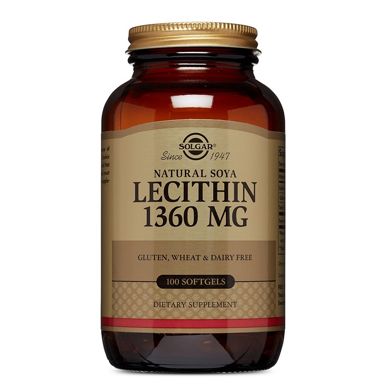 Lecitina din soia 1360mg, 100 capsule moi, Solgar
