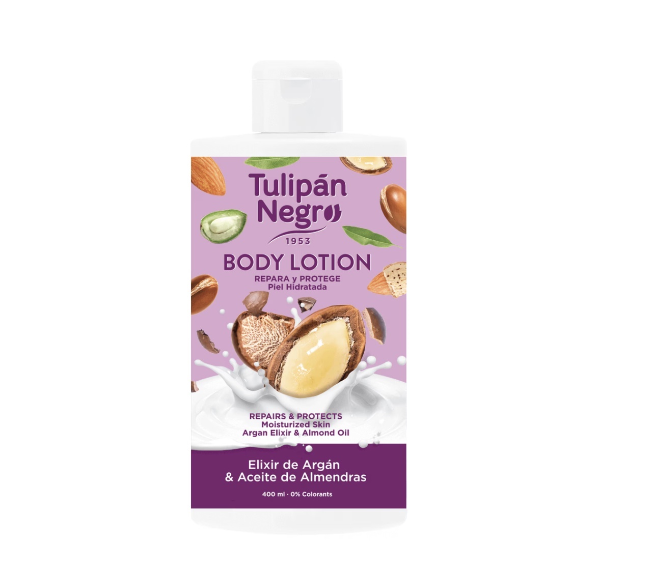 Lotiune de corp cu Ulei de Argan și Migdale, 400 ml, Tulipan Negro