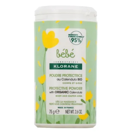 Pudră protectoare pentru bebeluși, 75 g, Klorane Bebe