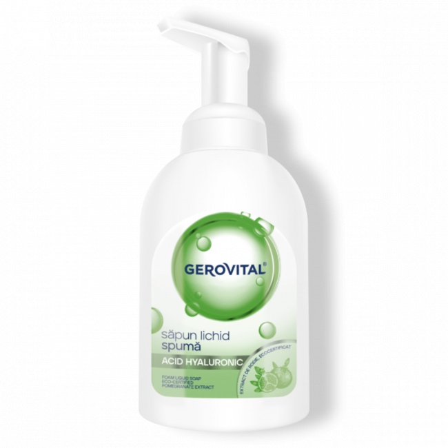Sapun lichid spuma cu Acid hialuronic, 1446, 300ml, Gerovital
