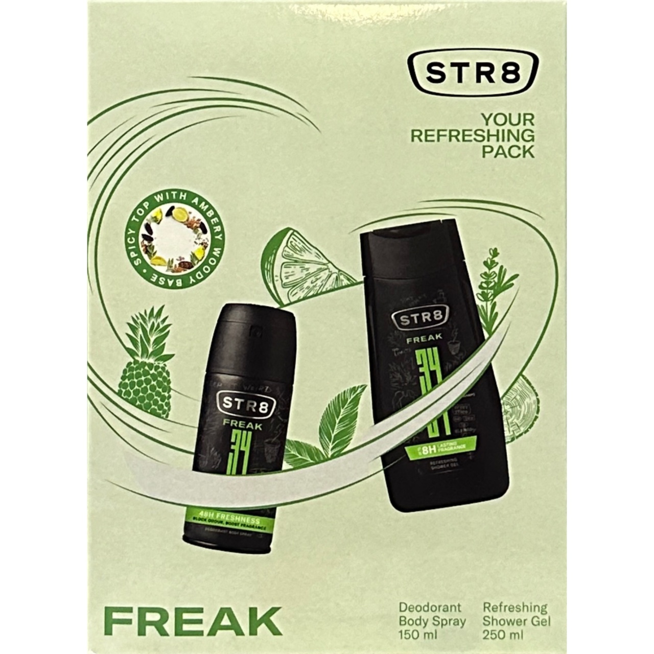 Set Freak – Gel de duș 250 ml + Deodorant spray 150 ml, STR8