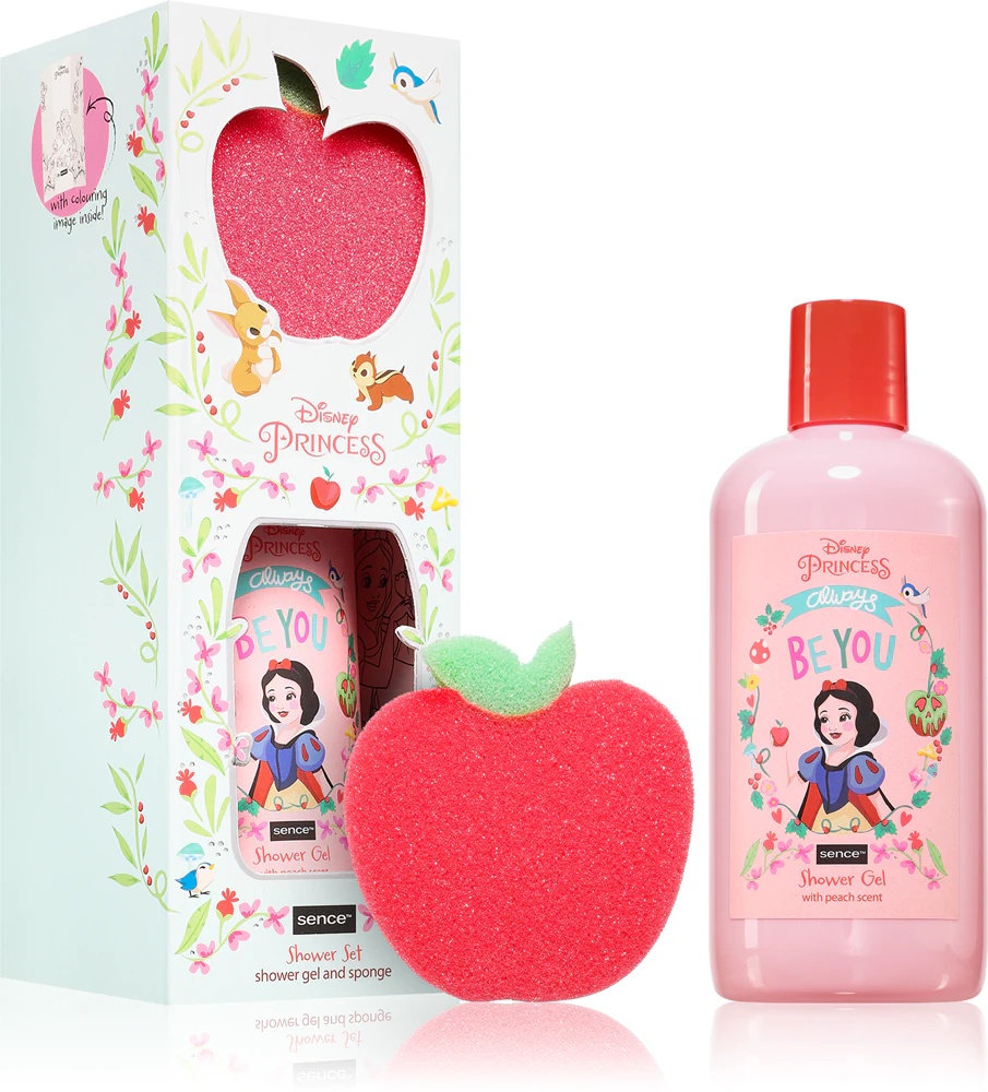 Set Princess Be You Gel de dus 300 ml si burete baie, Disney