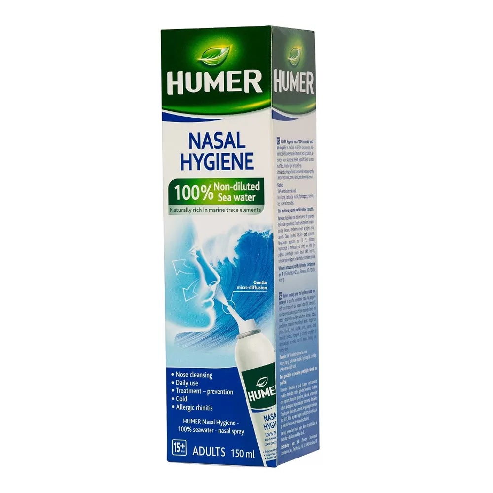 Spray nazal cu apa de mare pentru adulti, 150 ml, Humer