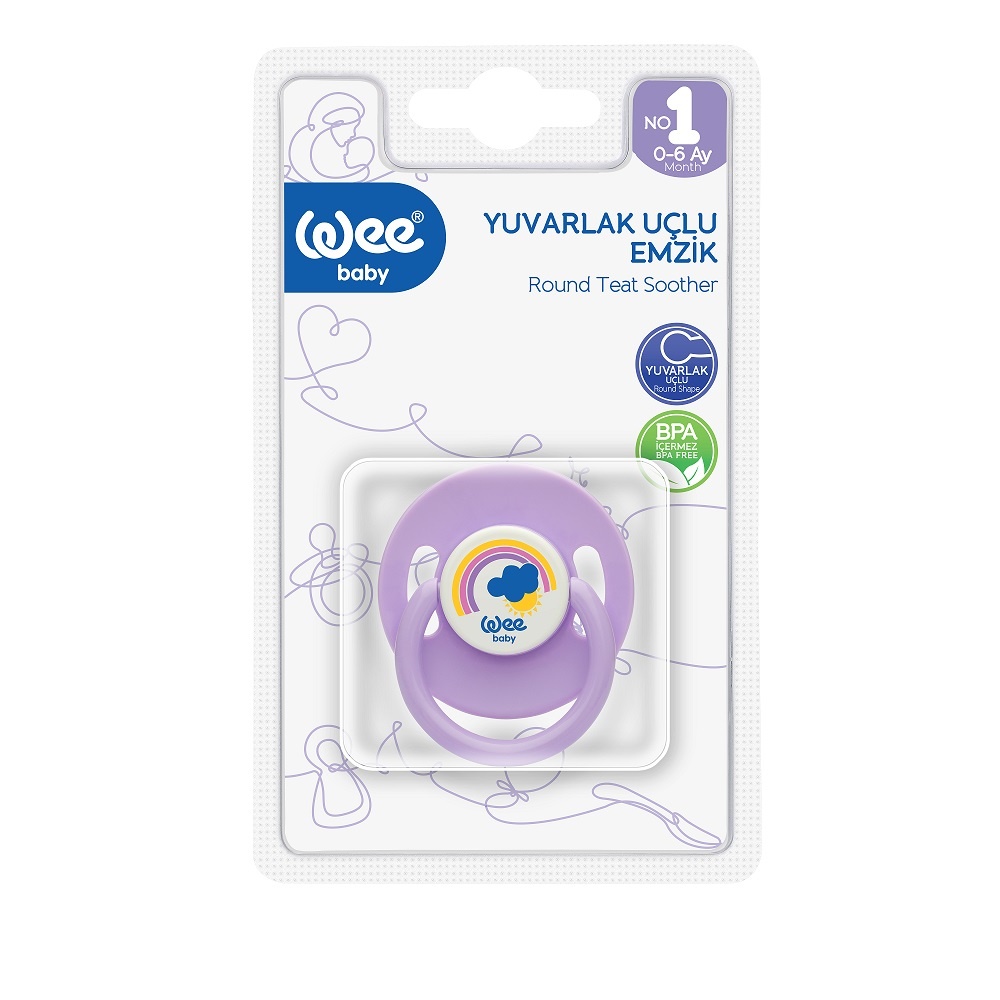 Suzetă Rotundă din silicon clasic Nr. 1, 855, Wee Baby