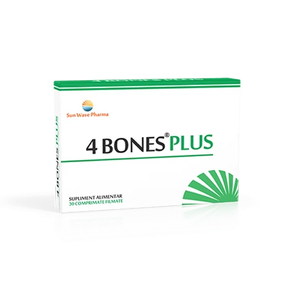4 Bones Plus, 30 comprimate, Sun Wave Pharma