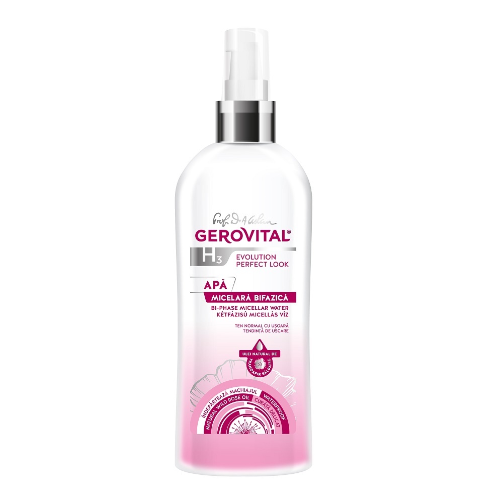 Apa micelara bifazica Gerovital H3 Evolution Perfect Look, 150ml, Farmec