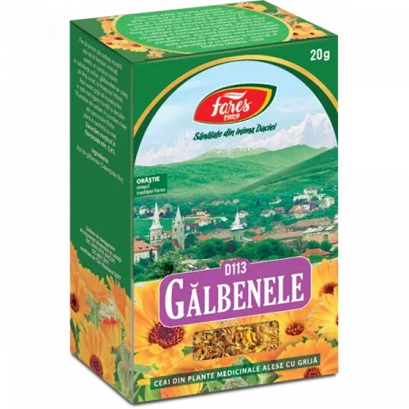 Ceai flori de Galbenele D113, 20 g, Fares
