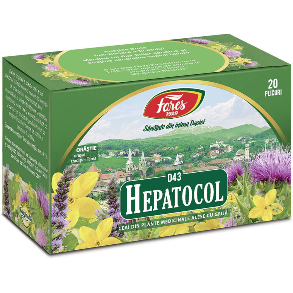 Ceai Hepatocol, 20 plicuri, Fares