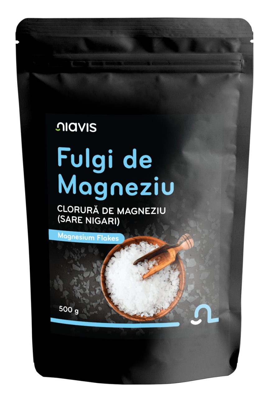Fulgi de Magneziu pentru Baie (Sare Nigari), 500 g, Niavis