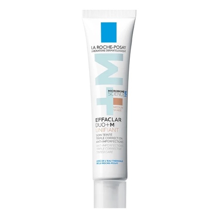 Gel-crema anti-imperfectiuni cu pigment de culoare, Nuanta Medium, Effaclar Duo+M, 40 ml, La Roche-Posay