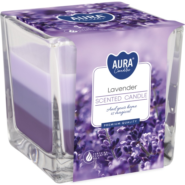 Lumanare Parfumata Tricolora, Lavanda, 170 g