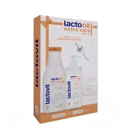 Pachet Gel de duș 600 ml + Lapte de corp 400 ml Lactooil, Lactovit