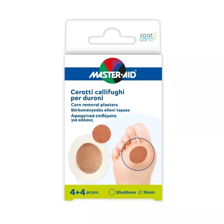 Plasturi pentru bataturi talpa cu acid salicilic FootCare, 8 bucati, Master-Aid