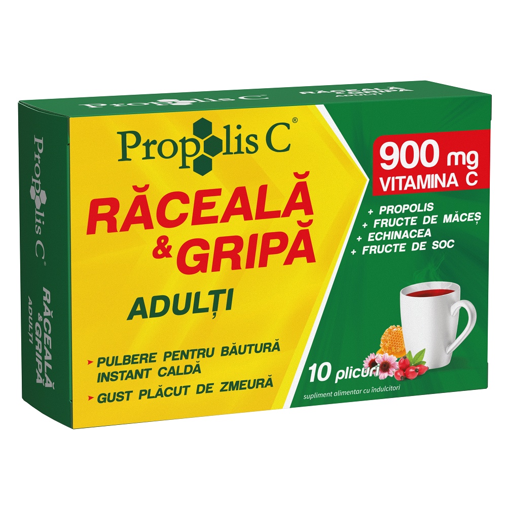 Propolis C raceala si gripa adulti, 10 plicuri, Fiterman