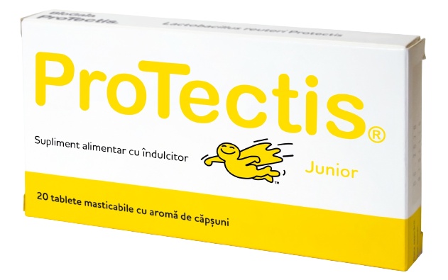 Protectis Junior cu aroma de capsuni, 20 comprimate, BioGaia